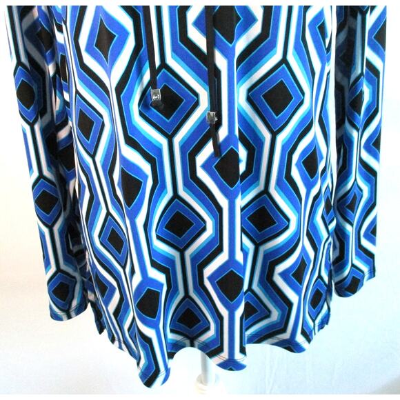 Michael Kors Women's Blue Long Sleeve Stretch Tis Shirt Size Medium - Picture 3 of 9